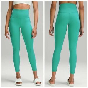 Lululemon Align High-Rise Leggings Pockets 25 Kelly Green 12 Gym Yoga Athleisure